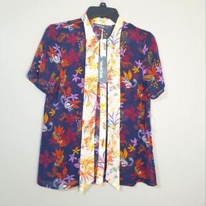 ModCloth Button Up Front Tie Top Size Medium NWT